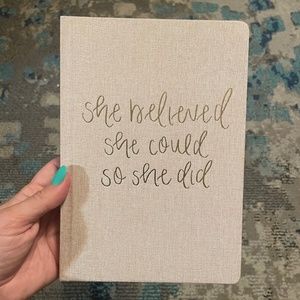 📔 'She Believed She Could So She Did' Fabric Journal 📔